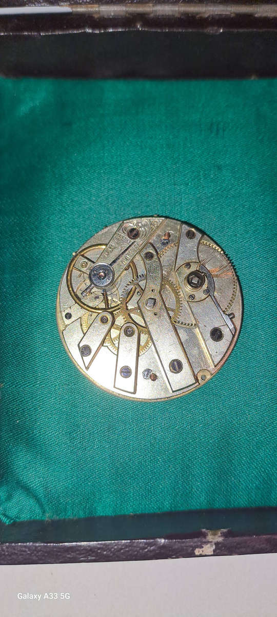 Silver pocket watch in original case