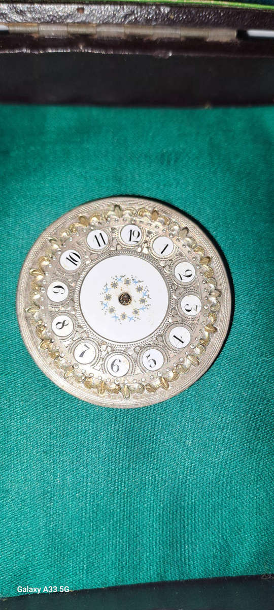 Silver pocket watch in original case