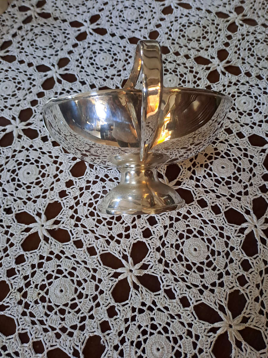 Large 3 handled footed England EPNS bowl