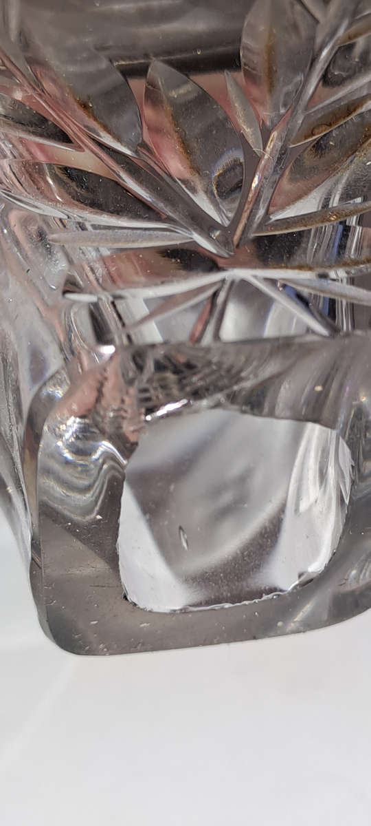 Vintage Mercedes Rose Cut crystal clock wind up