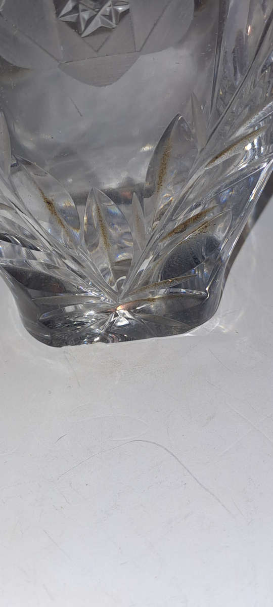 Vintage Mercedes Rose Cut crystal clock wind up