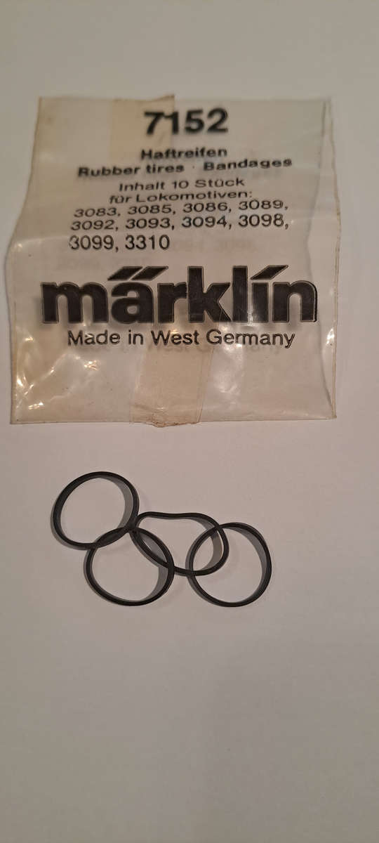 Marklin 7152 HO rubber wheels for Loco's each