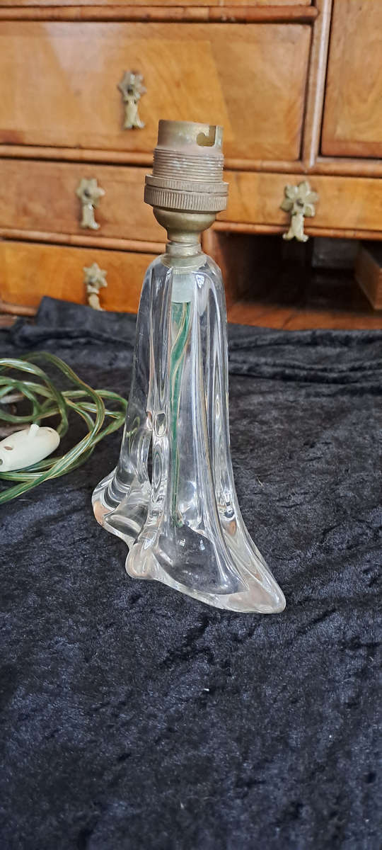 Daum France crystal table lamp Art Nouveau