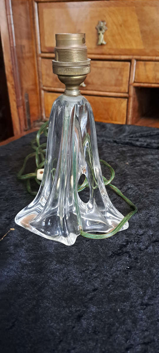 Daum France crystal table lamp Art Nouveau