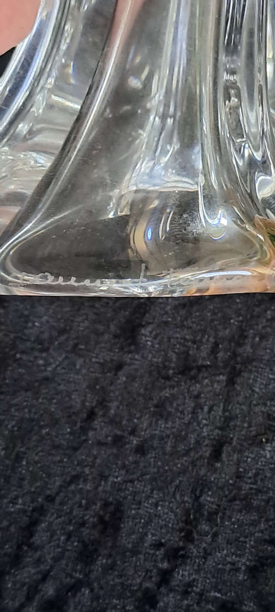 Daum France crystal table lamp Art Nouveau