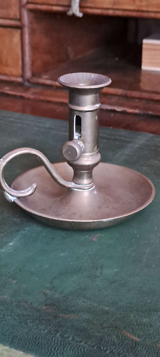 Antique Brass early 20th century height adjustable candle stick