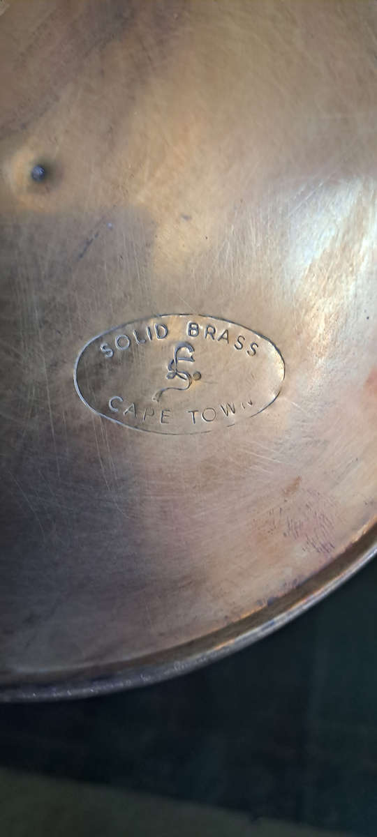 Solid Brass Hand made in Cape Town with lions head handles planter