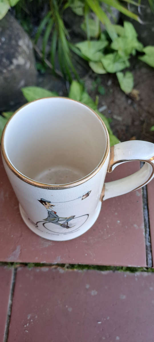 Sadler Stafordshire penny farthing beer mug