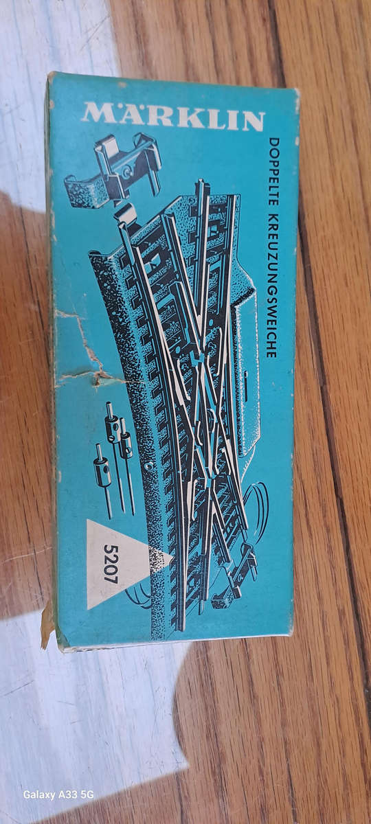 Marklin HO 5207 double slip points boxed with instructions like new