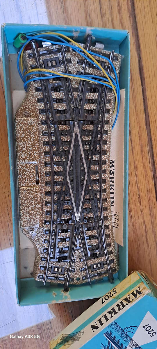 Marklin HO 5207 double slip points boxed with instructions like new