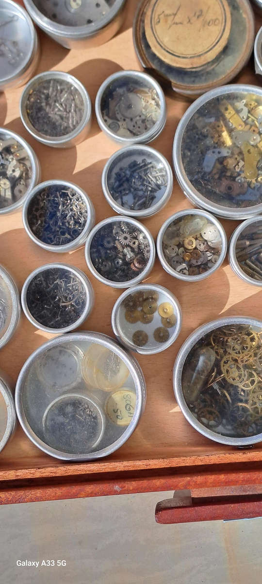 Draw full of vintage watch spares various see pictures