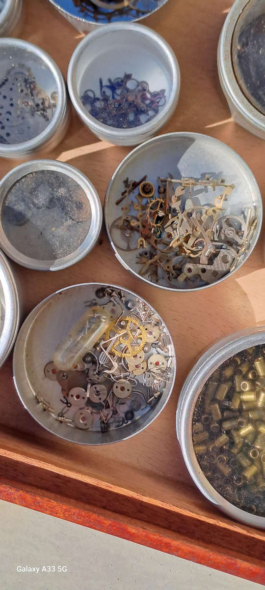 Draw full of vintage watch spares various see pictures