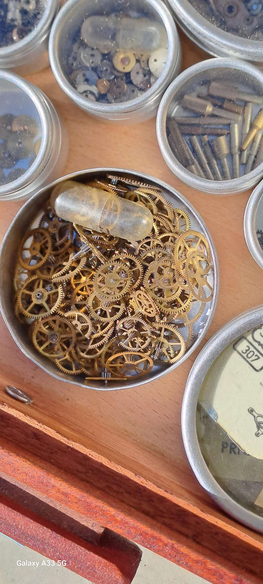 Draw full of vintage watch spares various see pictures