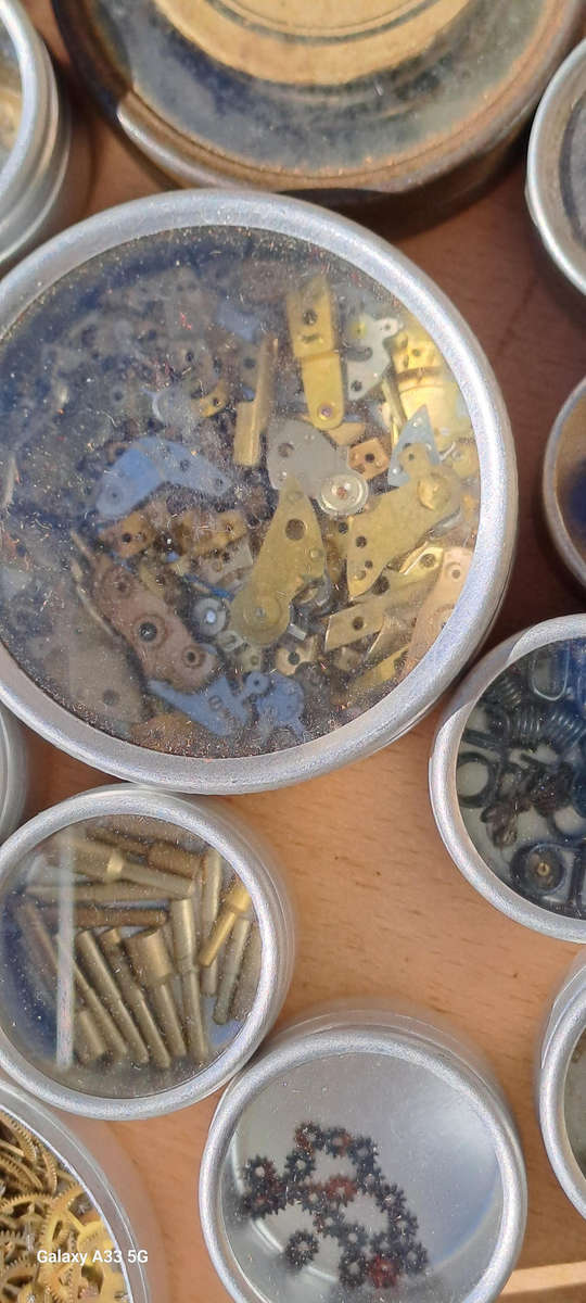 Draw full of vintage watch spares various see pictures