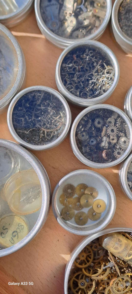 Draw full of vintage watch spares various see pictures