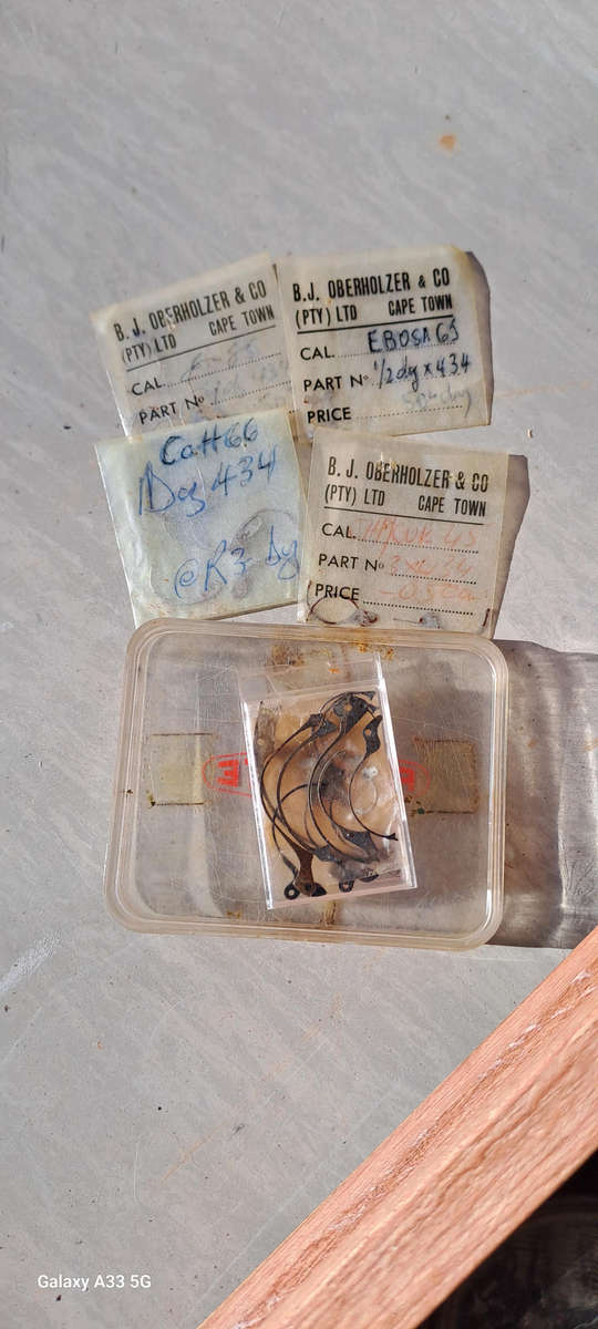 Draw full of vintage watch spares various see pictures