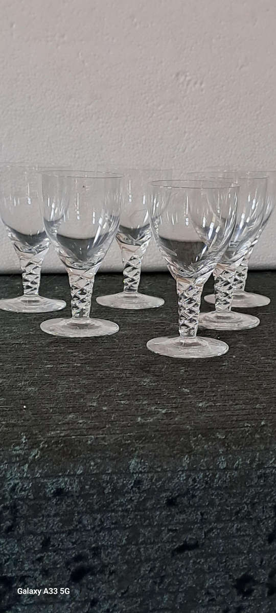 Set of 6 Amager/Twist glasses Kapstrup glassworks Holmegaad