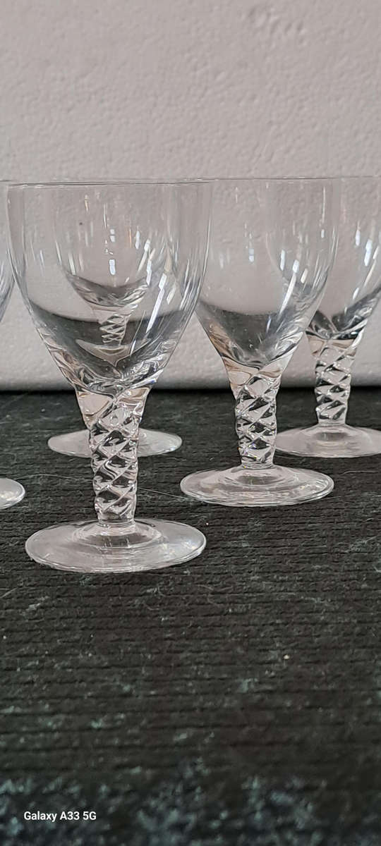 Set of 6 Amager/Twist glasses Kapstrup glassworks Holmegaad
