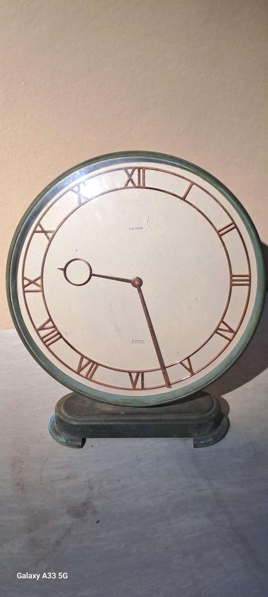 Luxor Swiss 8 day art deco desk clock