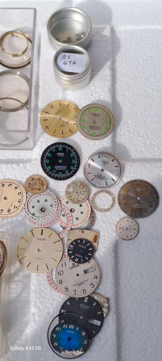 lot 2 Vintage watch parts, oris, seiko etc mixed lot