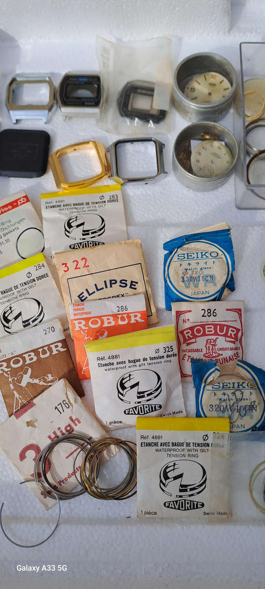 lot 2 Vintage watch parts, oris, seiko etc mixed lot