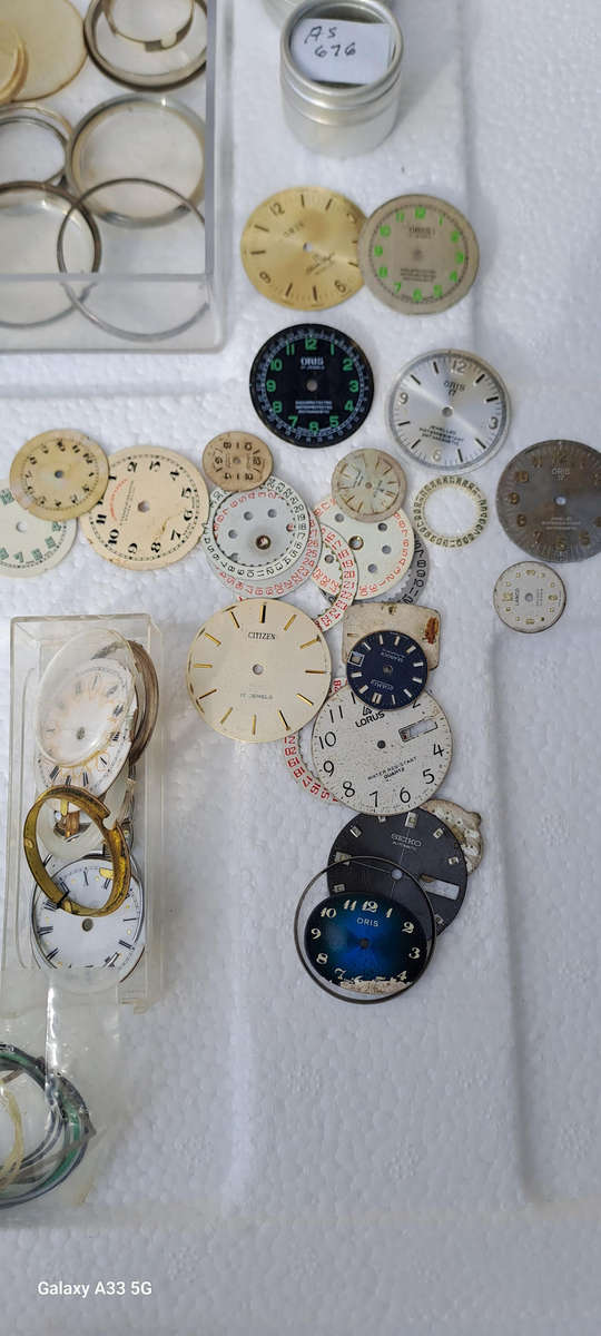 lot 2 Vintage watch parts, oris, seiko etc mixed lot