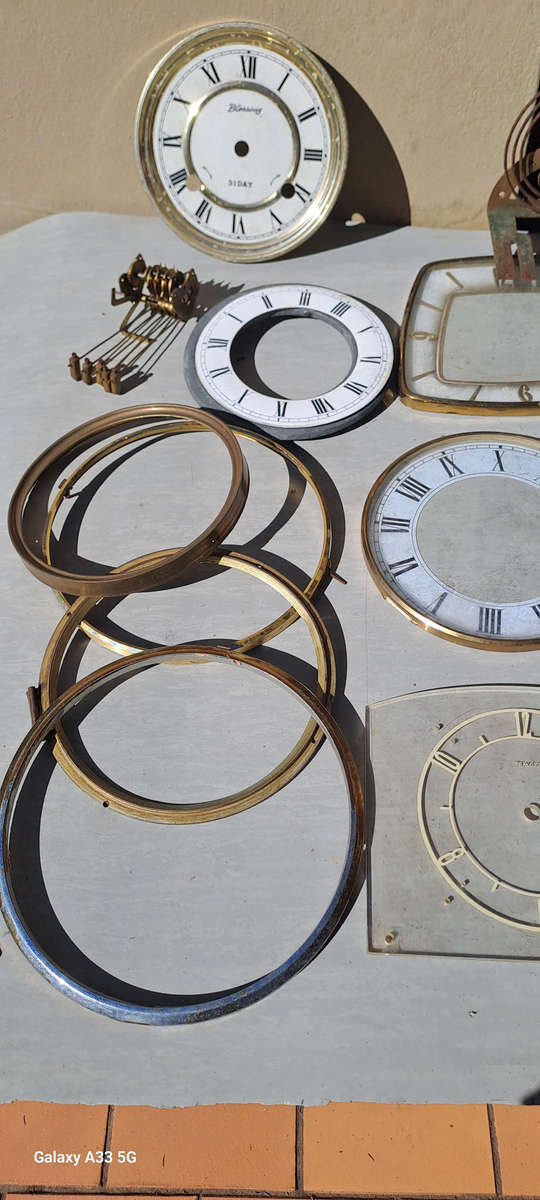 Vintage clock parts as per pictures