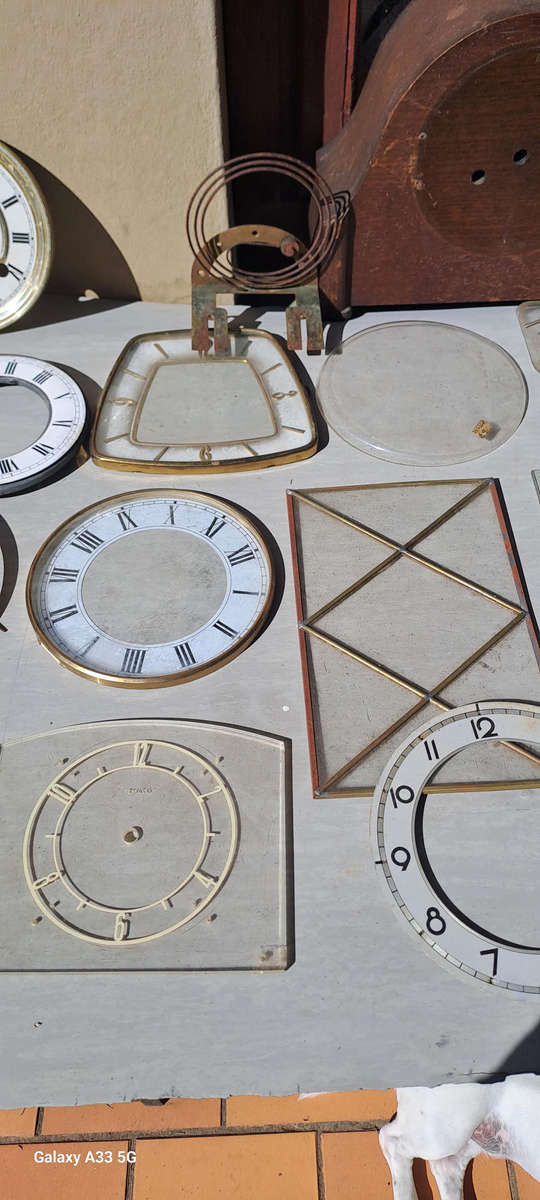 Vintage clock parts as per pictures