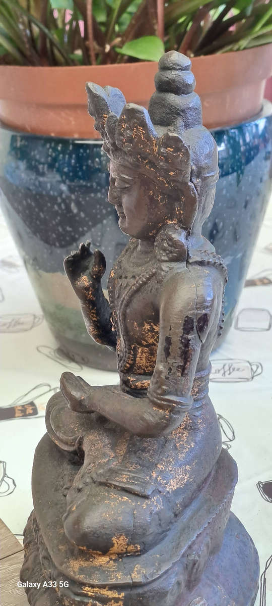 Late 18th c bronze Amitayus Buddha known as Amitabha in Mahayna Buddihsm
