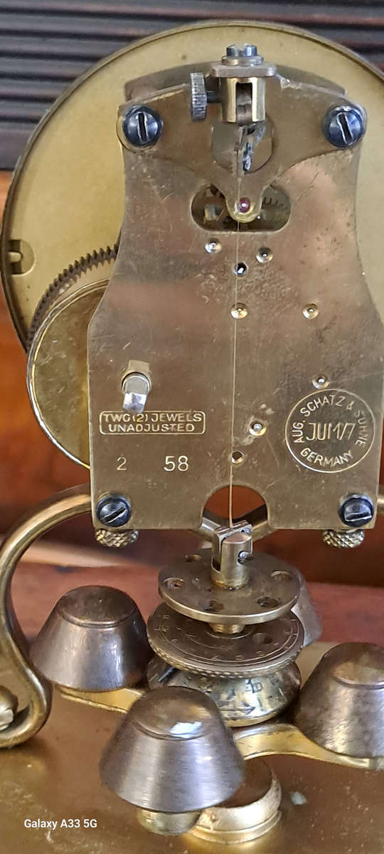 Small Schatz mantle clock ( Anniversary clock) working