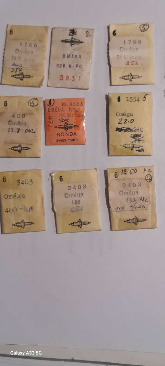 Lot vintage Omega spares as per pictures