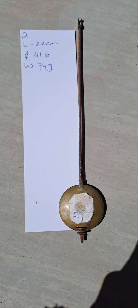 Vintage clock pendulum brass