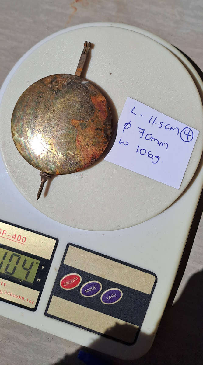 Vintage clock pendulum brass