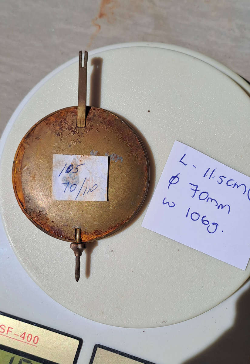 Vintage clock pendulum brass