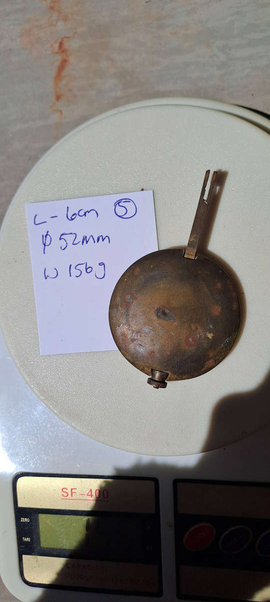 Vintage clock pendulum brass