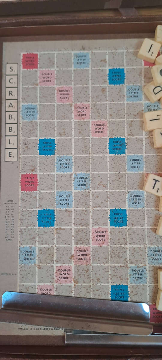 vintage magnetic travel Scrabble game