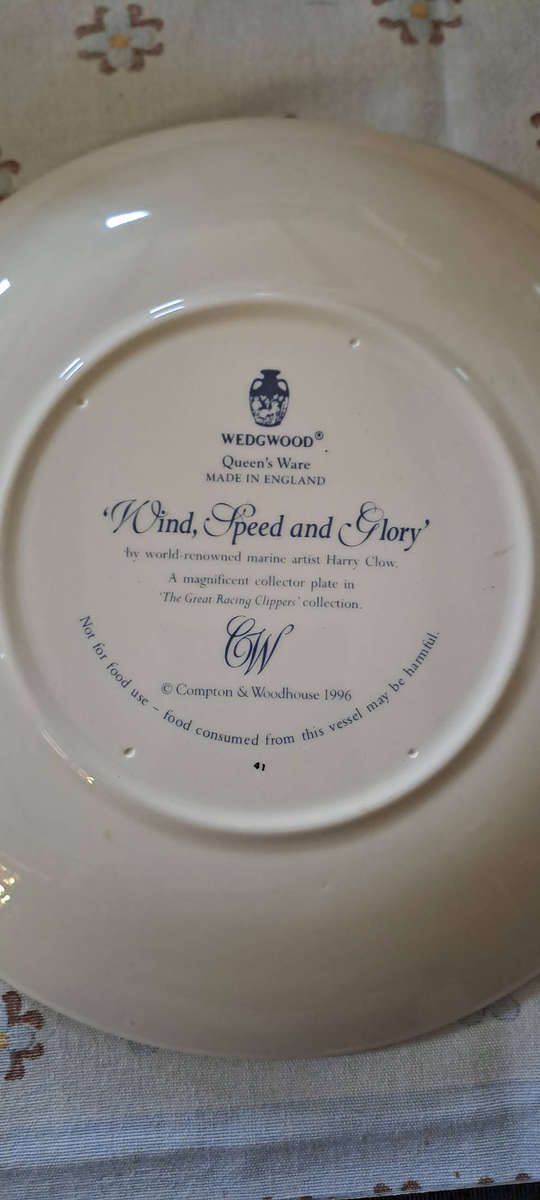 Wedgewood display plate White Star Klipper