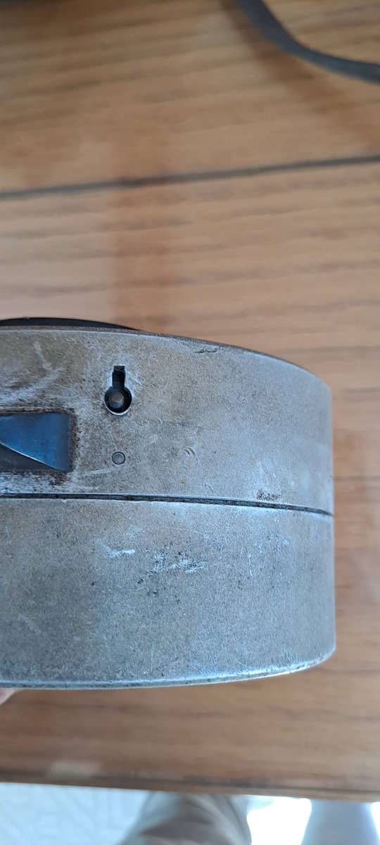 Night watchmans clock in leather case