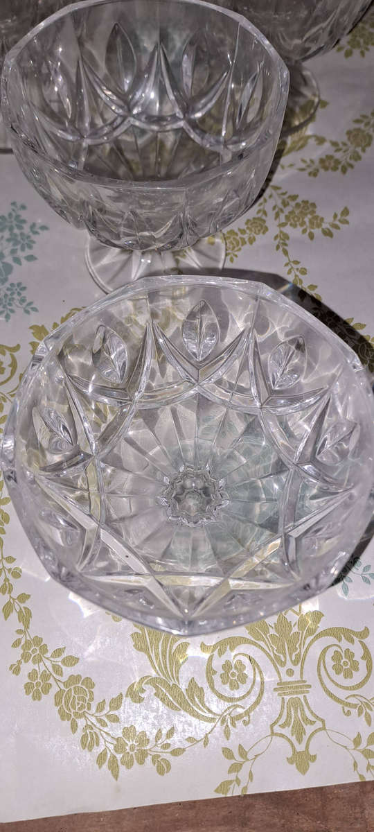 6x thick crystal desert stem glasses beautiful