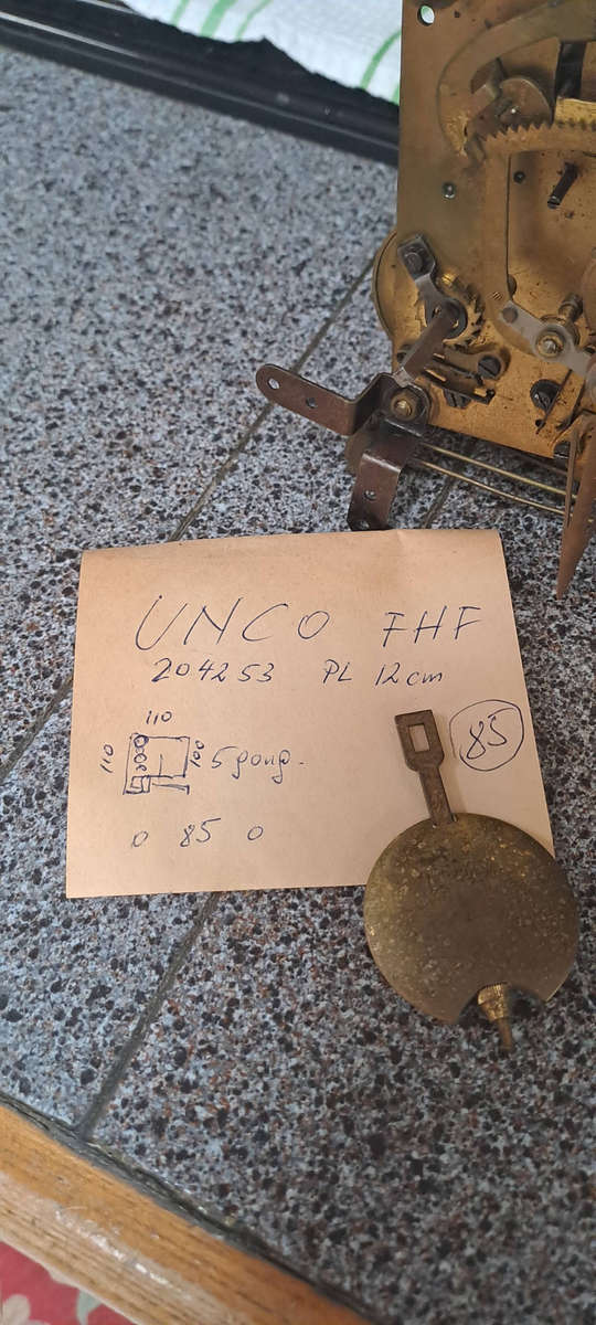 Unco 5 Gong clock movement complete