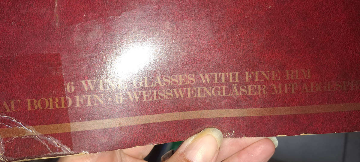 Vintage Set 4 Dema England crystal wine glasses