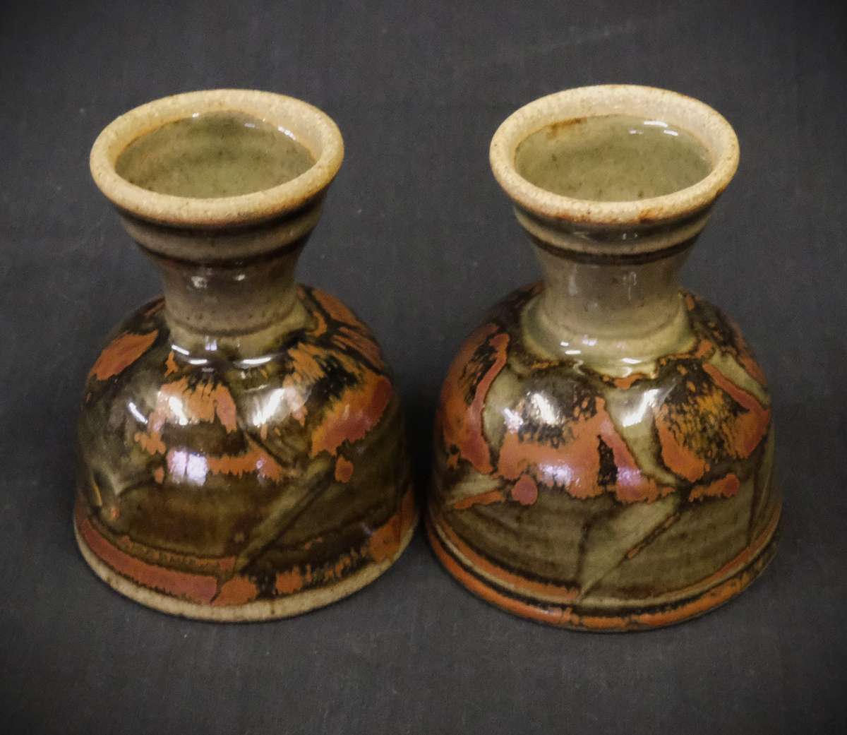 Beautiful Pair of Ceramic Wine/Aperitif Glasses