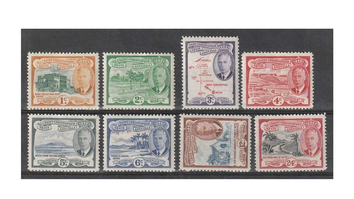 St Christopher, Nevis & Anguilla 1952 KGVI P/Set MM.