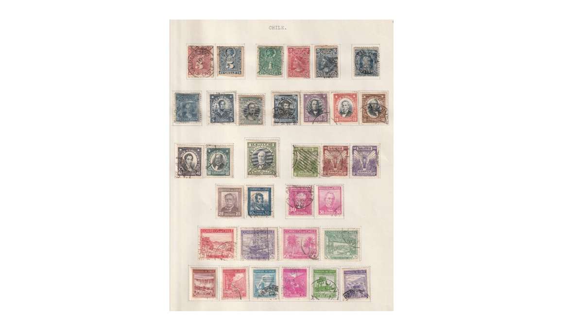 Chile selection of used stamps