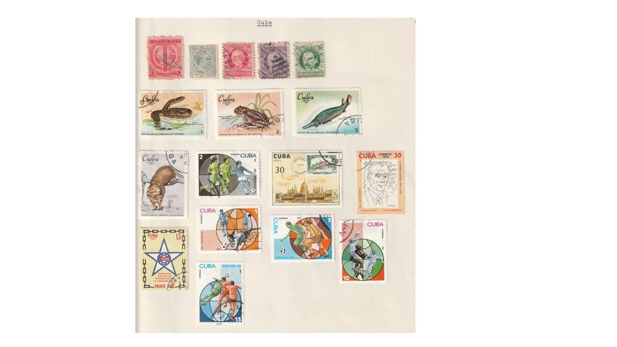 Cuba selection of used stamps.