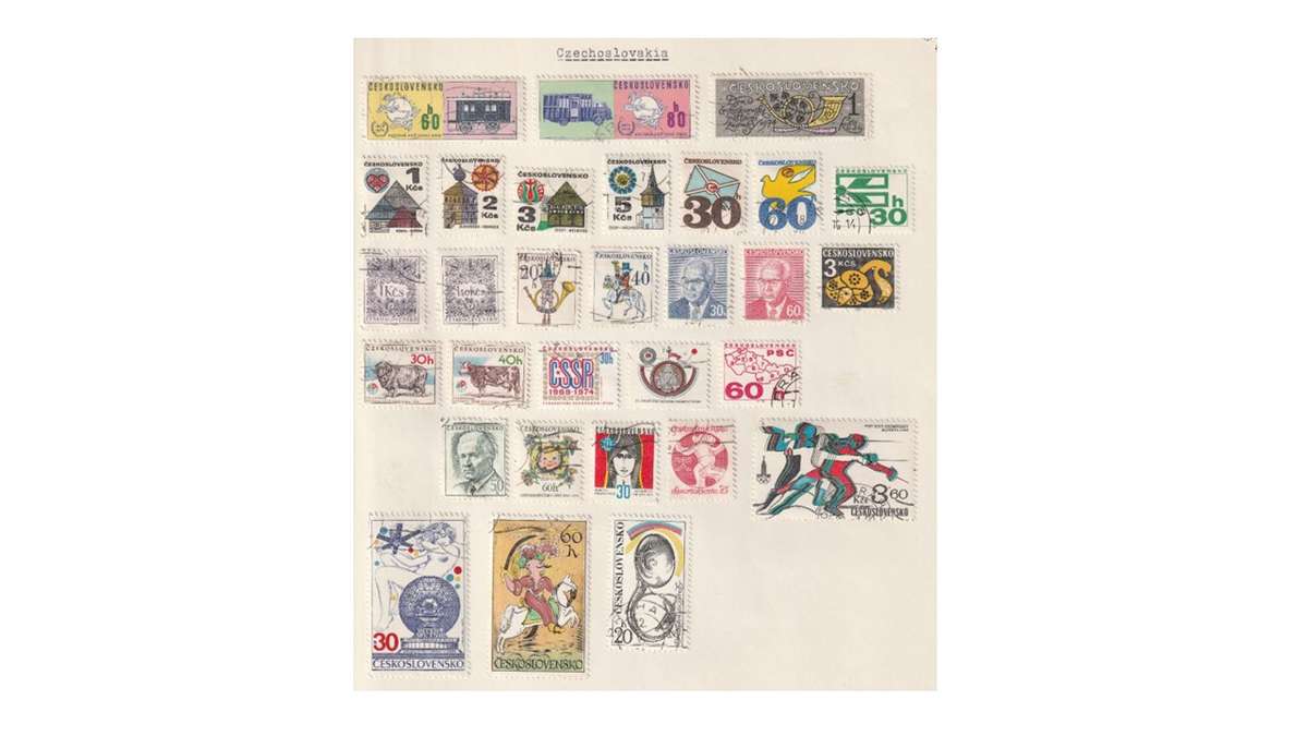 Czechoslovakia 3 Page selection of used stamps
