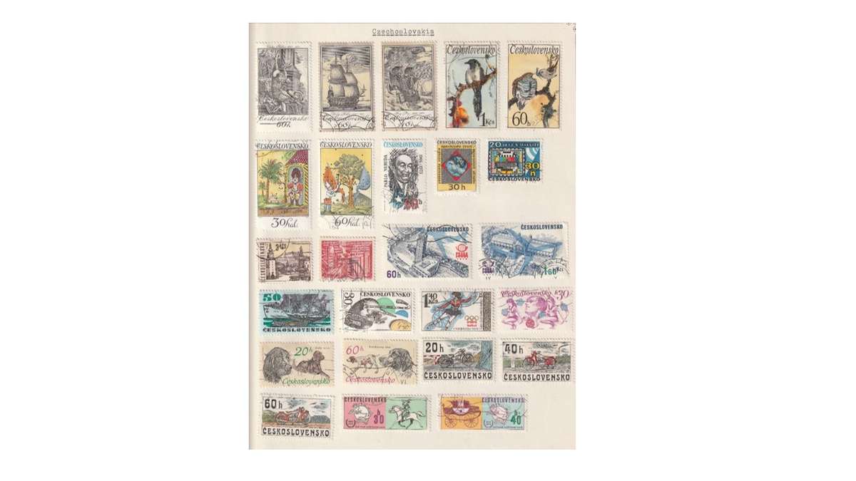 Czechoslovakia 3 Page selection of used stamps