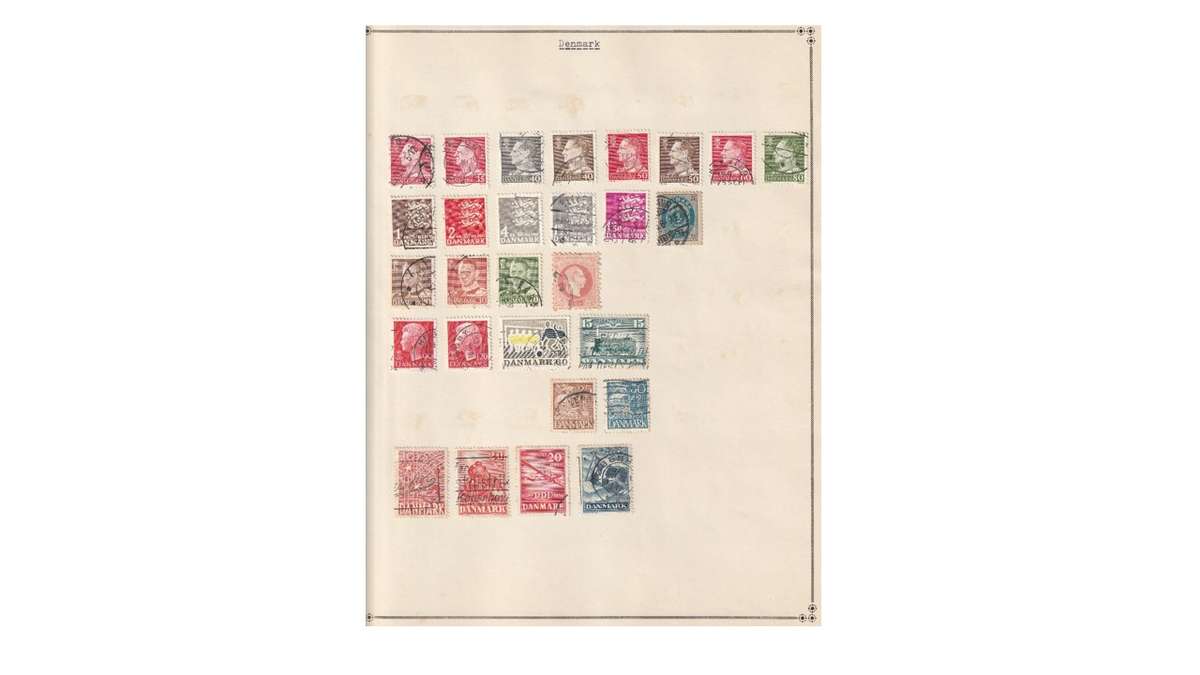 Denmark 2 Page selection of used stamps