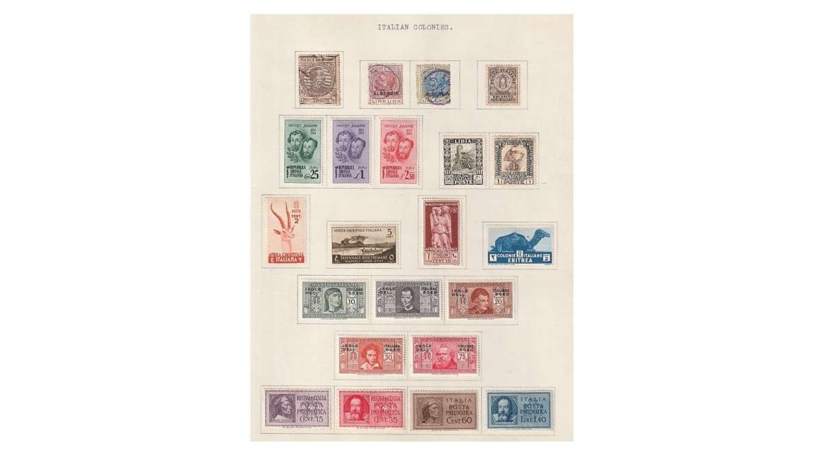 Italy and Colonies 6 page selection