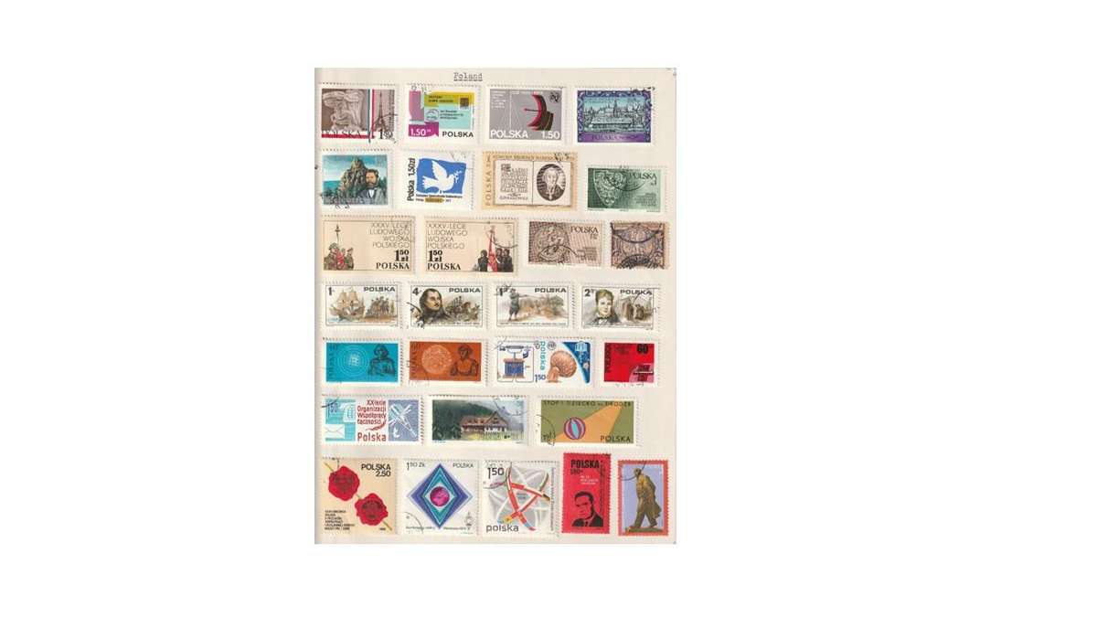 Poland 5 Page selection of used stamps
